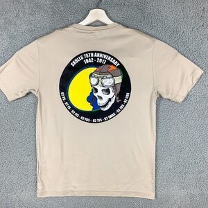 92 Cyberspace Operations Shirt Mens Small Tan US Air‎ Force Military Skulls